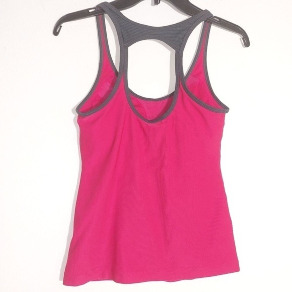 Nike Pink Racerback Large Logo Tank Top Athletic Workout Gym Women's Size S - Picture 6 of 8